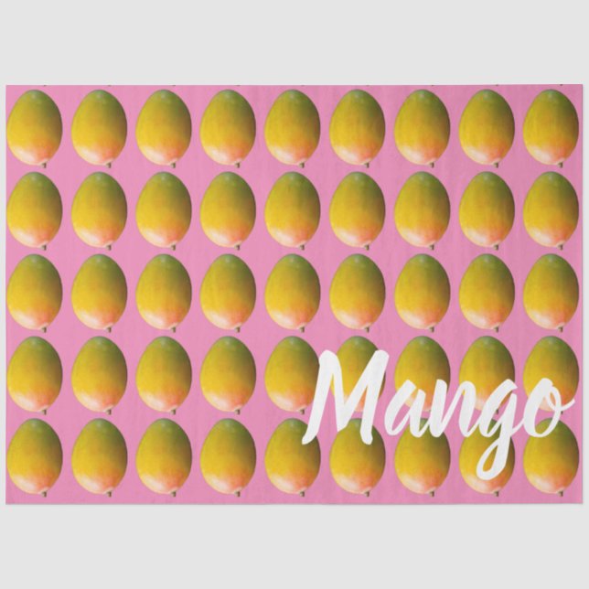 Mango Fruit Pattern for Vegetarian and Vegan Tissue Paper (Front)
