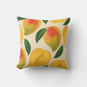 Mango Fruit Seamless Pattern Cushion