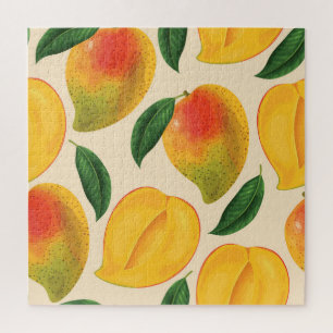 Mango Fruit Seamless Pattern Jigsaw Puzzle