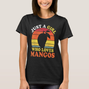 Mango Fruit Vintage Just A Girl Who Loves Mangos T-Shirt