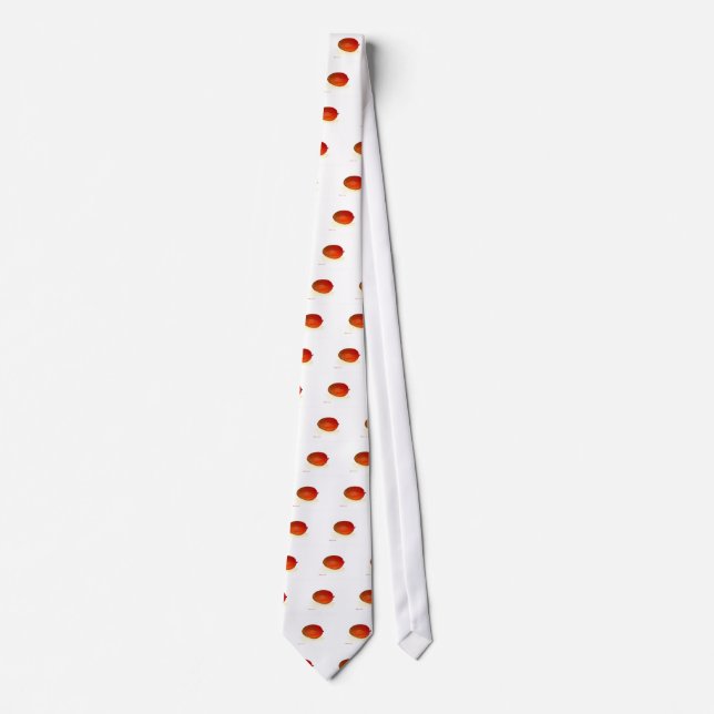 Mango fruit watercolor tropical pattern food tie (Front)