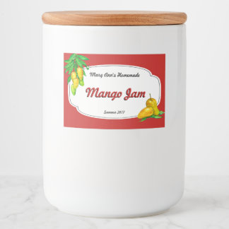 Mango Jam Canning Food Label