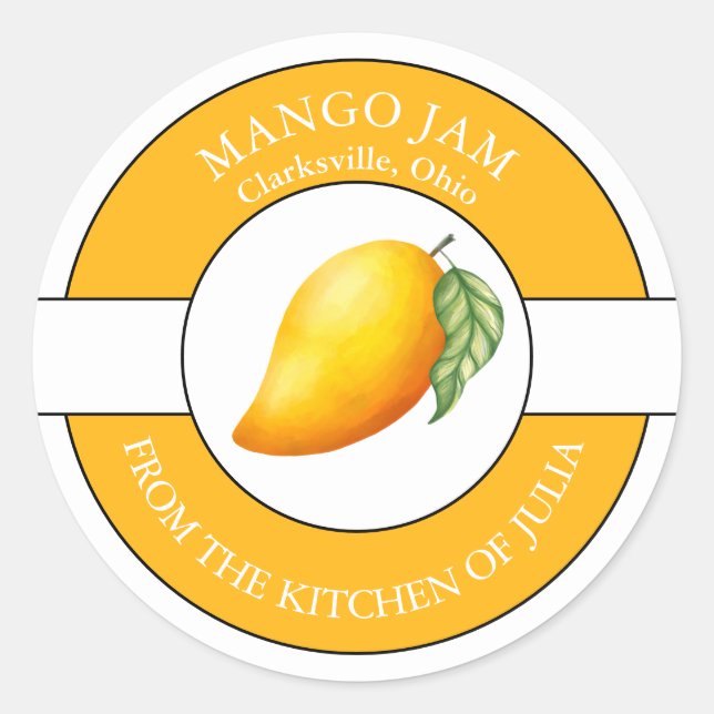 Mango Jam Label  (Front)