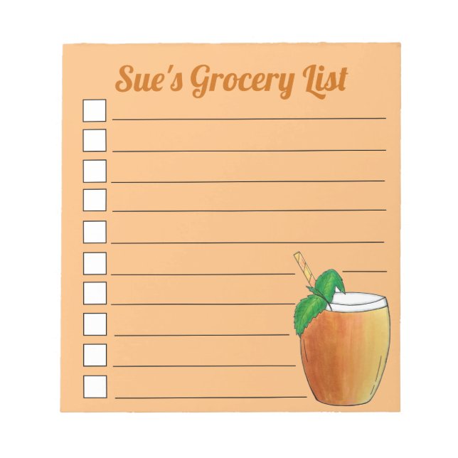 Mango Lassi Refreshing Indian Yoghurt Fruit Drink Notepad (Front)