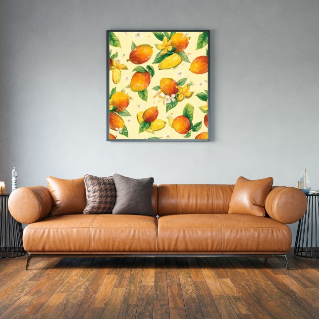Mango Madness | Tropical Watercolor Mango Pattern Poster (Creator Uploaded)
