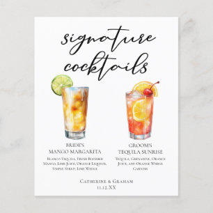 Mango Margarita Tequila Sunrise Cocktails Menu