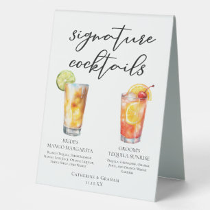 Mango Margarita Tequila Sunrise Wedding Cocktails