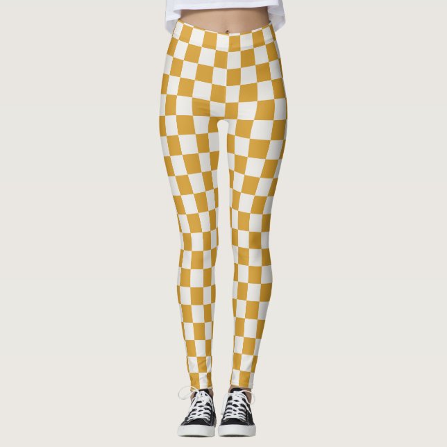 Mango Mojito Chequerboard Leggings - Bold & Bright (Front)