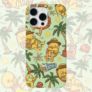 Mango Moods Fun Tropical Cartoon Mango Pattern iPhone 16 Pro Max Case