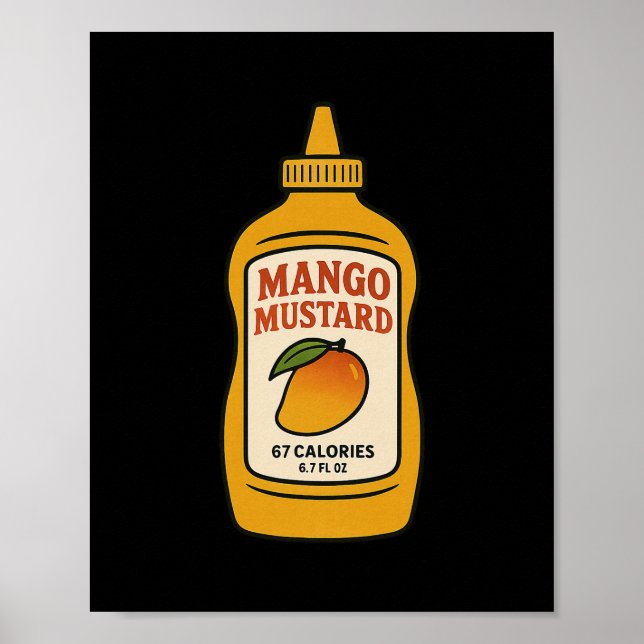 Mango Mustard 67 Six Seven 6-7 - Funny Brainrot Ki Poster (Front)
