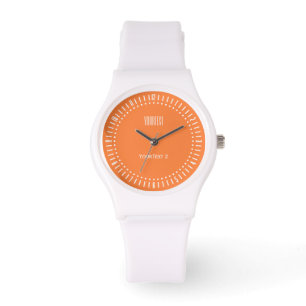 Mango Orange Colour Accent ready to personalise Watch
