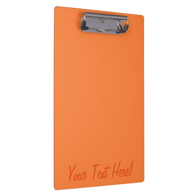Mango Orange Colour Background ready to customise Clipboard (Right)