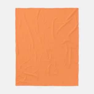 Mango Orange Colour Style ready to customise Fleece Blanket