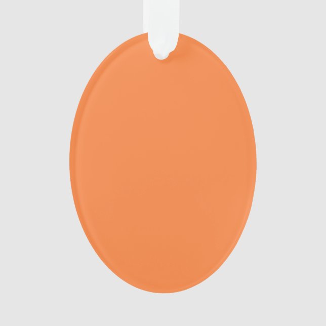 Mango Orange Colour Style ready to customise Ornament (Front)