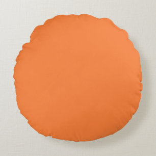 Mango Orange Colour Style ready to customise Round Cushion
