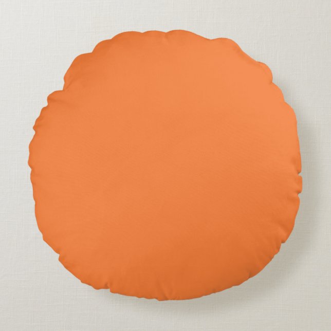 Mango Orange Colour Style ready to customise Round Cushion (Front)