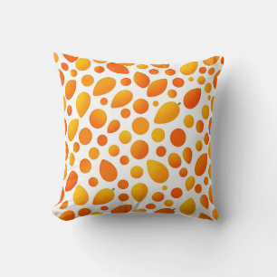 Mango Pattern Vibrant Tropical Fruits Cushion