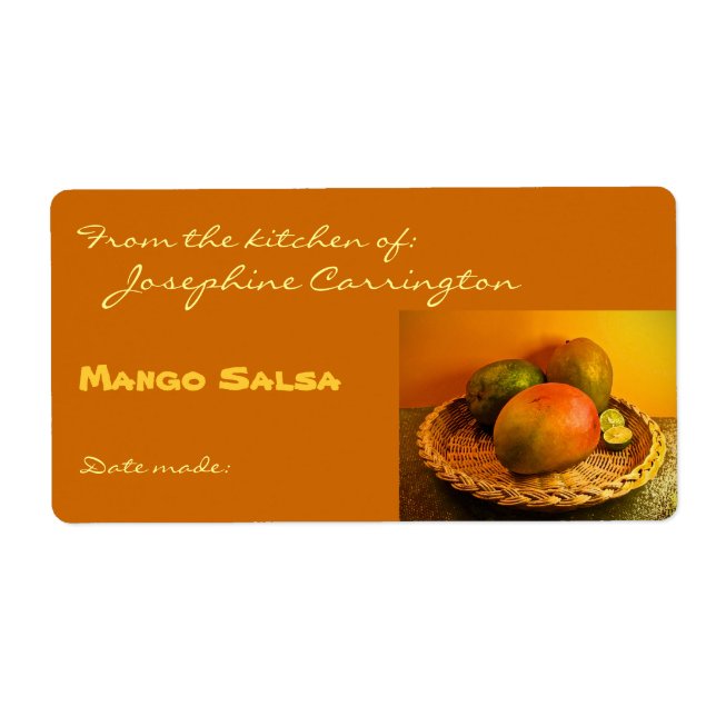 Mango Salsa Canning Labels (Front)
