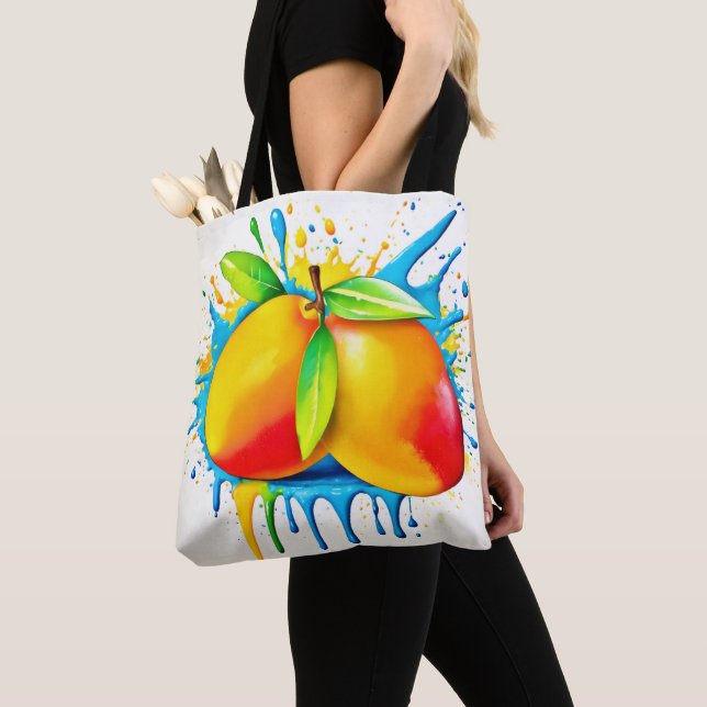 Mango Splash of Colour Tote Bag (Close Up)