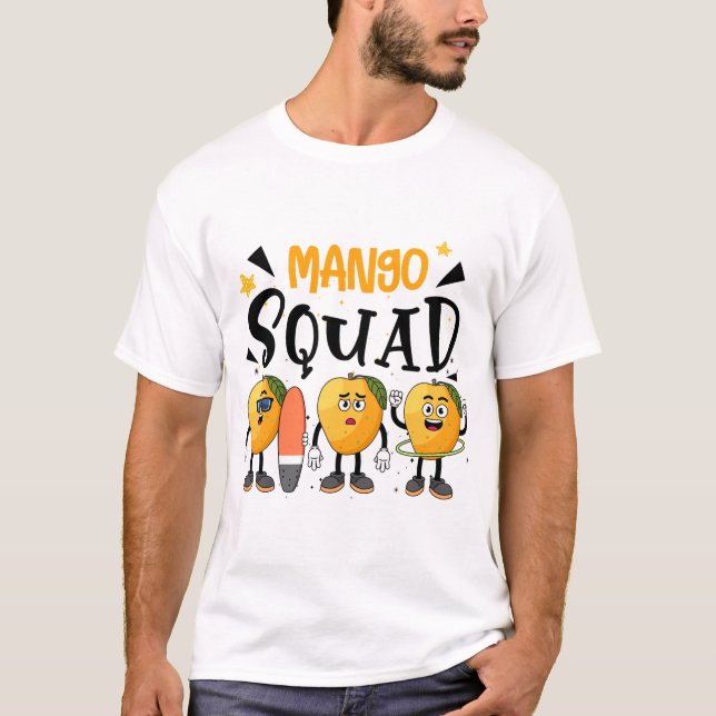 Mango Squad Summer Funny Mango Fruit Lovers T-Shirt (Front)
