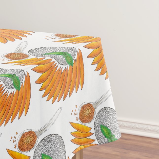 Mango Sticky Rice Dessert Thai Food Cuisine Tablecloth (In Situ)