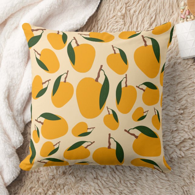 Mango Summer Fruit Pattern Cushion (Blanket)