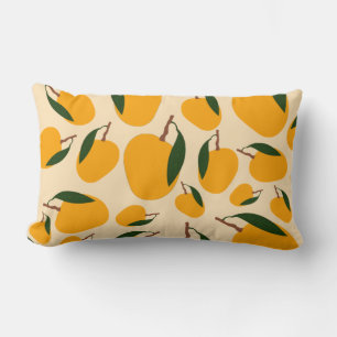 Mango Summer Fruit Pattern Lumbar Cushion