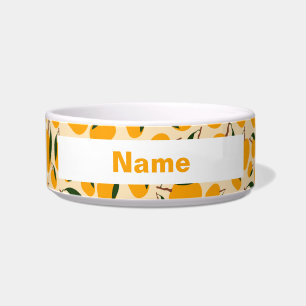 Mango Summer Fruit Pattern Pet Bowl
