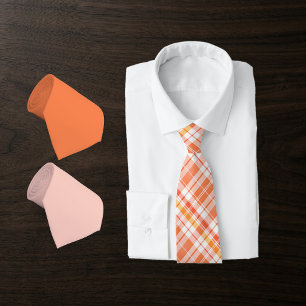 Mango Tango – pairs w/ Tartan Plaid in Coral... Tie
