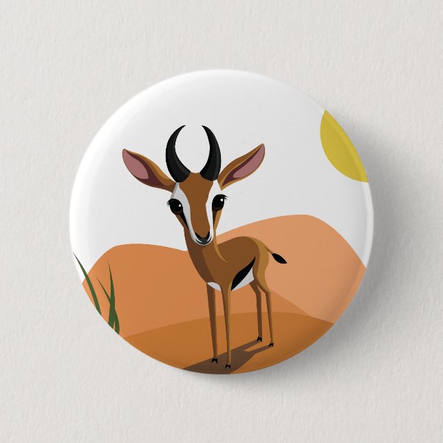 Mango the Gazelle 6 Cm Round Badge (Front)