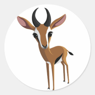 Mango the Gazelle Classic Round Sticker