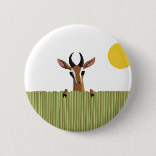 Mango the Gazelle Peek-a-boo 6 Cm Round Badge