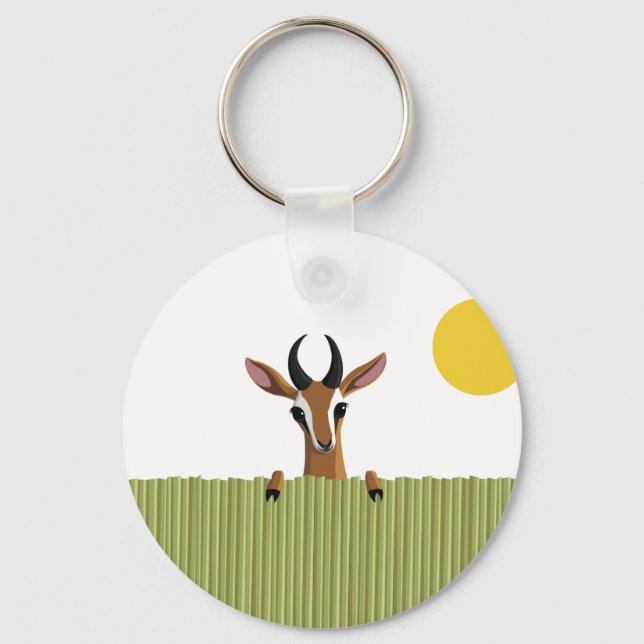 Mango the Gazelle Peek-a-boo Key Ring (Front)