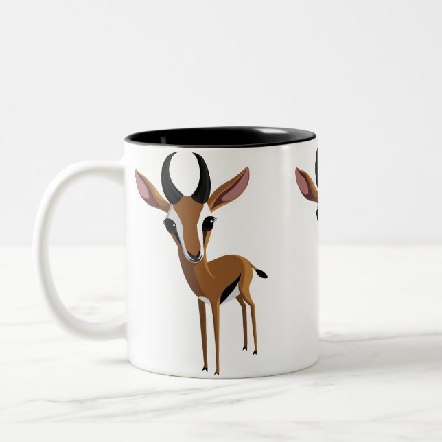 Mango the Gazelle Two-Tone Coffee Mug (Left)