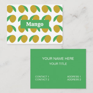 Mango Tropical Fruit Business Card
