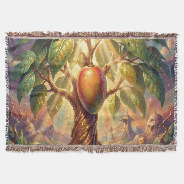 Mango – Tropical Fruit Full of Flavor´11 Throw Blanket (Front)