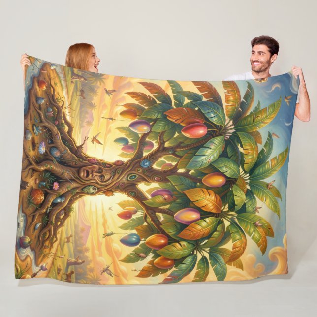 Mango – Tropical Fruit Full of Flavor Fleece Blanket (In Situ)