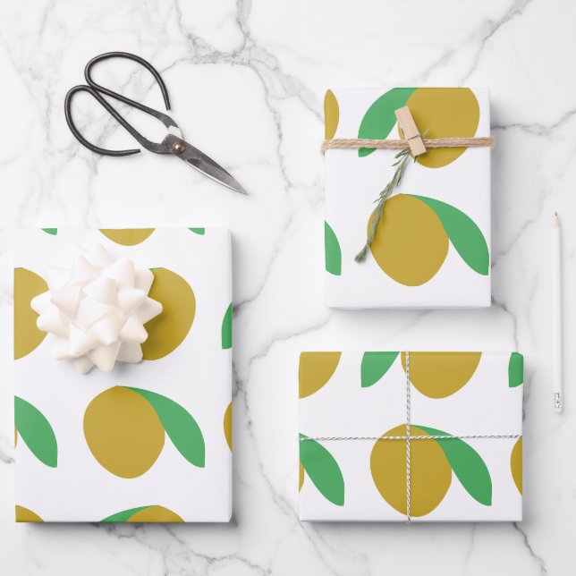 Mango Tropical Fruit Summer Party Wrapping Paper Sheet (Front)