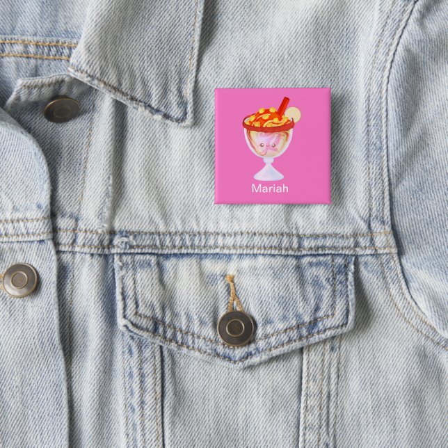 Mangoneada De Mango 15 Cm Square Badge (In Situ)