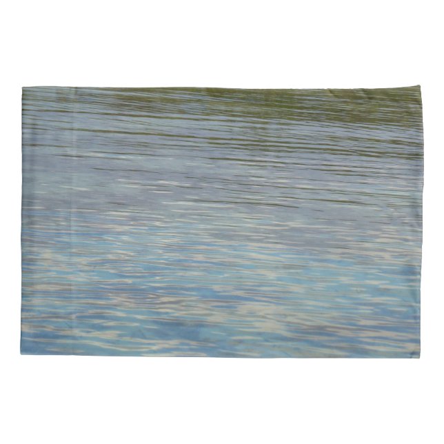 Mangrove Lagoon Water Caribbean Blue Pillowcase (Back)