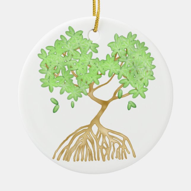 Mangrove Tree Ceramic Ornament (Front)