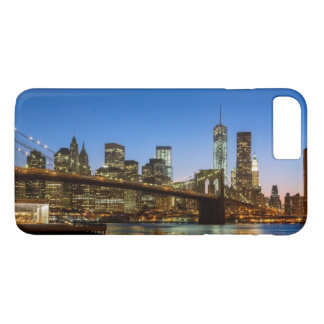 Manhattan and Brooklyn Bridge at dusk iPhone 8 Plus/7 Plus Case