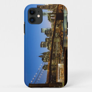 Manhattan and Brooklyn Bridge at dusk iPhone 11 Case