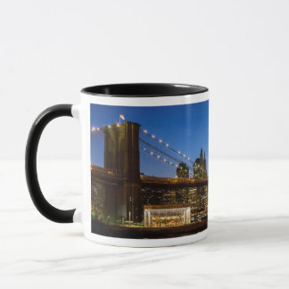 Manhattan and Brooklyn Bridge at dusk Mug