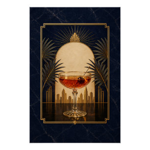 Manhattan Art Deco Poster Printable Gatsby Speak