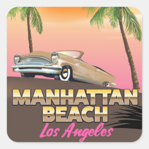 Manhattan beach Los Angeles Square Sticker