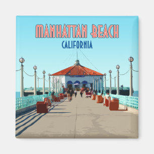 Manhattan Beach Pier Los Angeles California Magnet