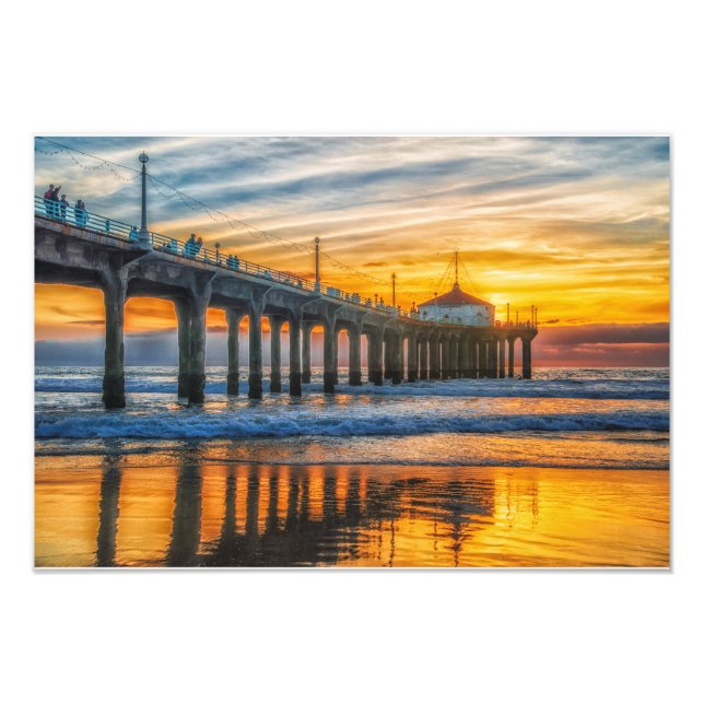Manhattan Beach Pier Photo Print (Front)
