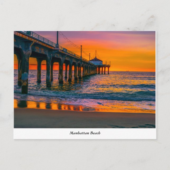 Manhattan Beach Pier Postcard (Front)