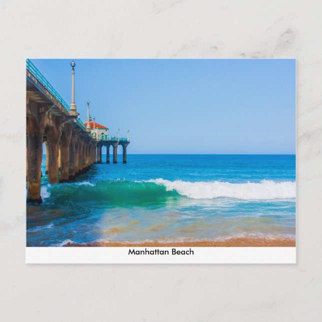 Manhattan Beach Pier Postcard (Front)